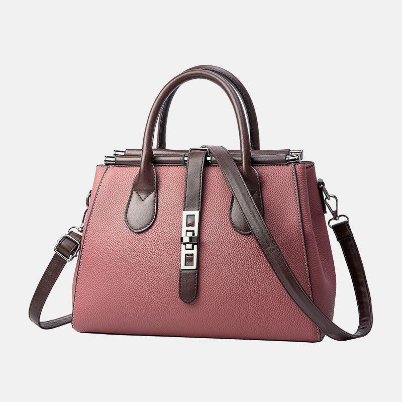 Women PU Leather Fashion Casual Medium Capacity Solid Color Multi-carry Handbag Crossbody Bag Shoulder Bag - Trendha