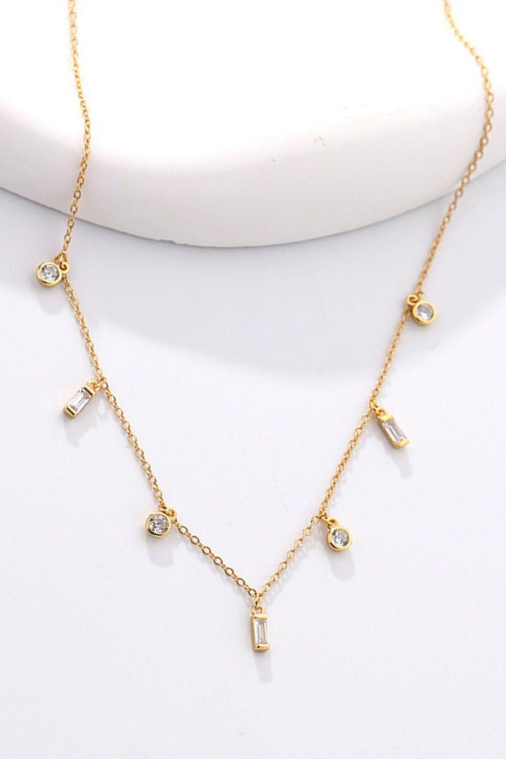 18K Gold Plated Multi-Charm Chain Necklace - Trendha