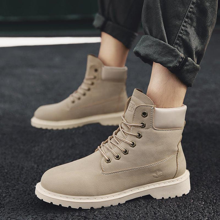 Autumn And Winter High-top Martin Boots Leather - Trendha