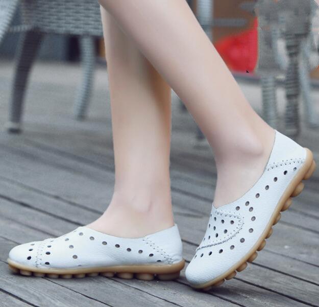 Women's New Leather Flat Beanie Shoes With Flat Heels - Trendha