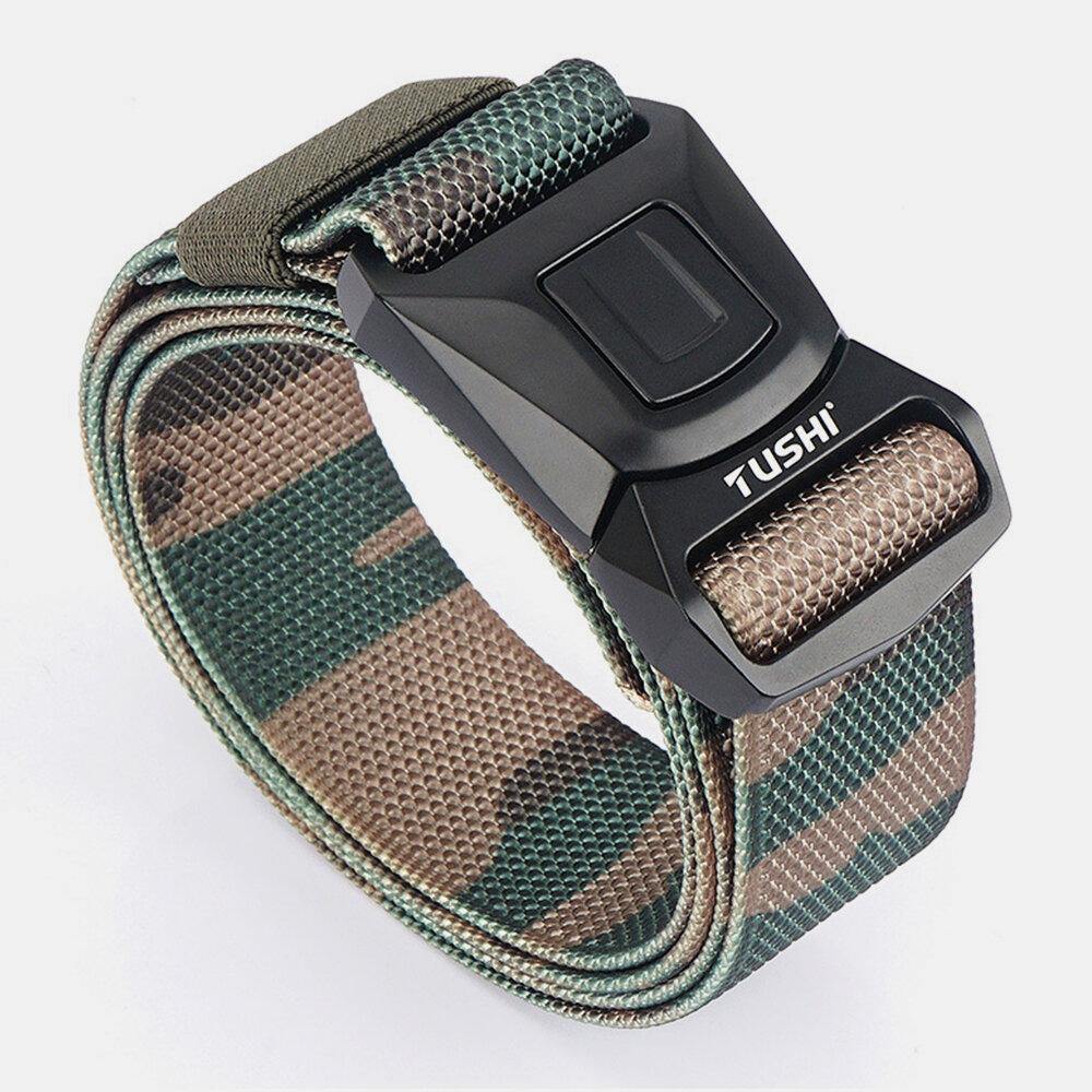 Men Nylon Braided 125cm Quick Release Insert-Buckle Quick-Drying OutdoorTraining Tactical Belts - Trendha