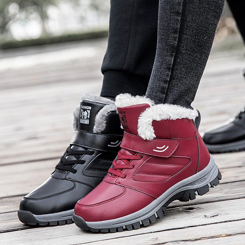 Sports Casual Shoes Two Cotton Plus Velvet Thick Warm Snow Boots - Trendha