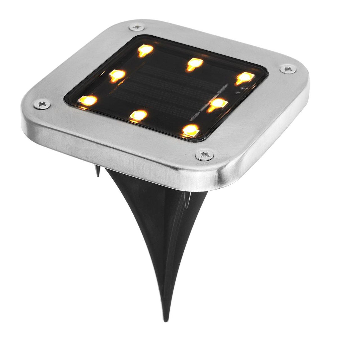 4PCS Solar Powered LED Lawn Light Square Buried Inground Recessed Lamp for Garden Outdoor Deck Path - Trendha