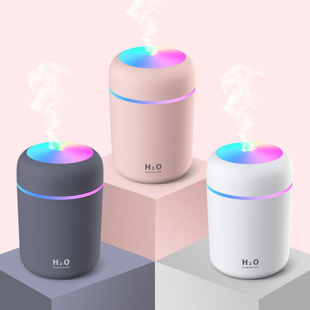 300ML Ultrasonic Electric Air Humidifier Aroma Diffuser LED Night Light for Car Bedroom Office Home - Trendha