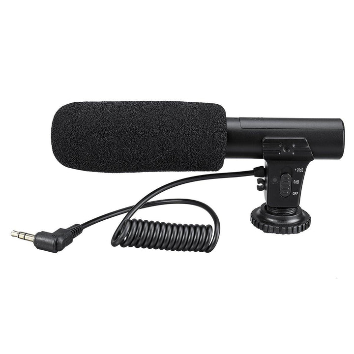 3.5mm External Stereo Microphone MIC for Canon DSLR Camera DV Camcorder - Trendha