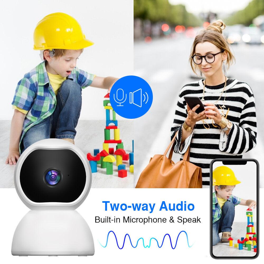 Guudgo Surveillance Camera 1080P IP Smart Camera WiFi 360 Angle Night Vision Camcorder Video Webcam Baby Home Security Monitor - Trendha