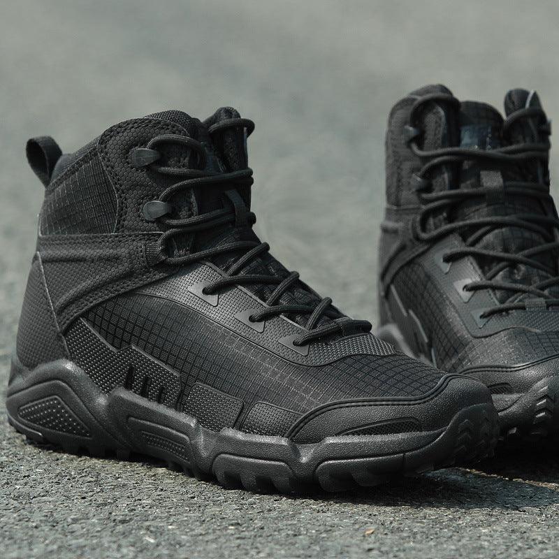 American Ultralight Mid Tube Combat Boots Men's Commando Desert Tactical Hiking Shoes - Trendha