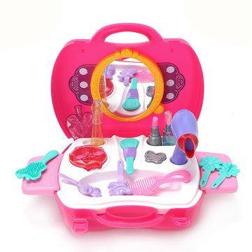 Pink Girls Cosmetics Toys Set Dressing Table Toys For Kids Children Gift - Trendha