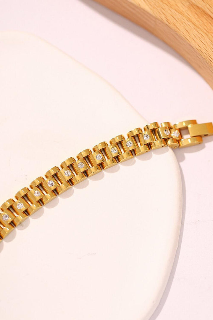 18K Gold-Plated Watch Band Bracelet - Trendha