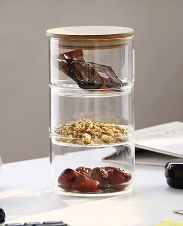 1-4 Layer Glass Food Container - Trendha