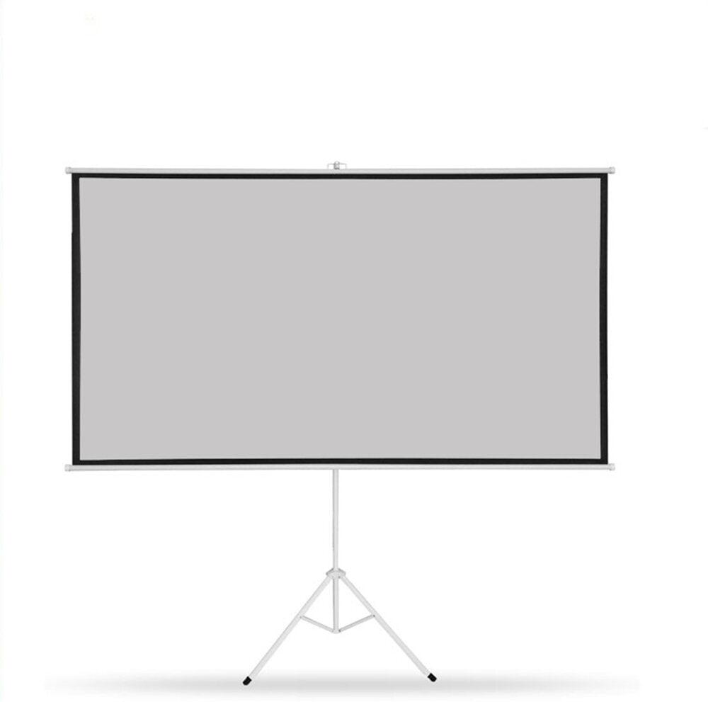 Thinyou Tripod Projector Screen 100 inch Projector Curtain 16:9 Matte Gray Fabric Fiber Glass Bracket For HD Projector with Stand Tripod - Trendha