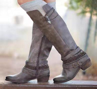 Retro women's high boots for knights - Trendha