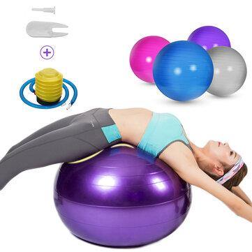 75CM Anti-burst PVC Thickened Yoga Ball Kit Set Stability Balance Ball Pilates Exercise Yoga Ball+Pump+Airlock - Trendha