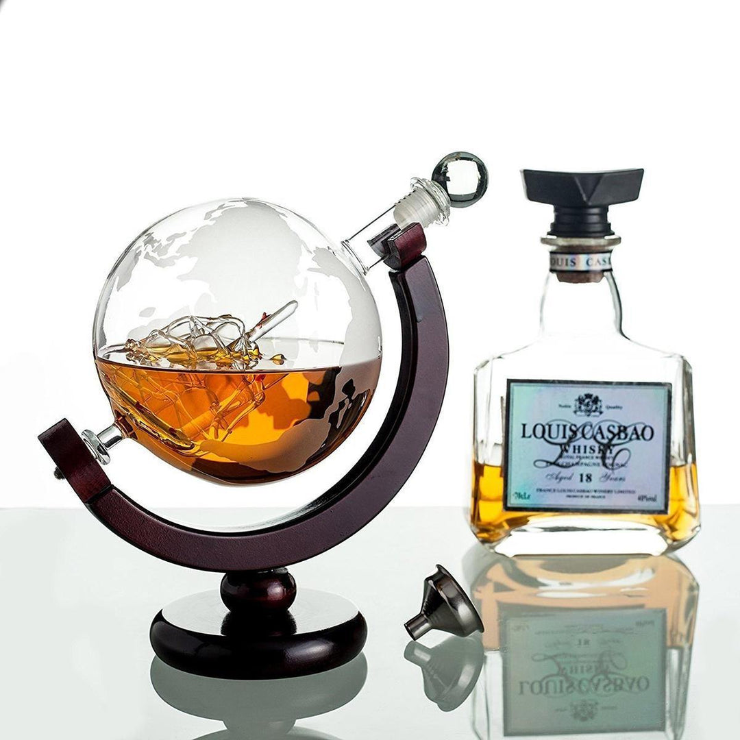 850ml Glass Decanter Globe Liquor Gifts Whiskey Bottle Large Capacity Bottle Spirits - Trendha
