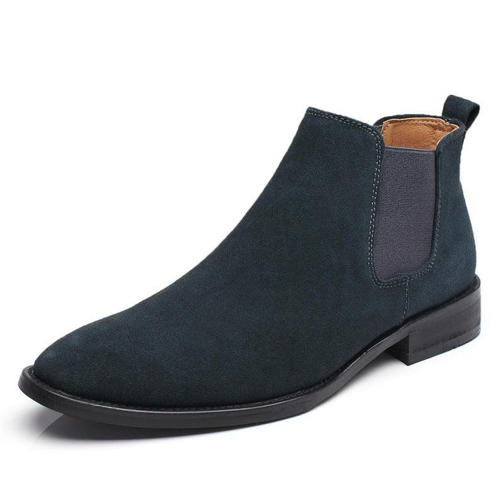 Men's pointed toe suede frosted Martin boots - Trendha
