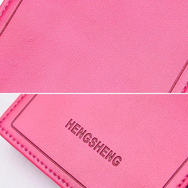 Women Faux Leather Leisure Double Zipper Long Wallet Multi-slots Card Holder Purse - Trendha