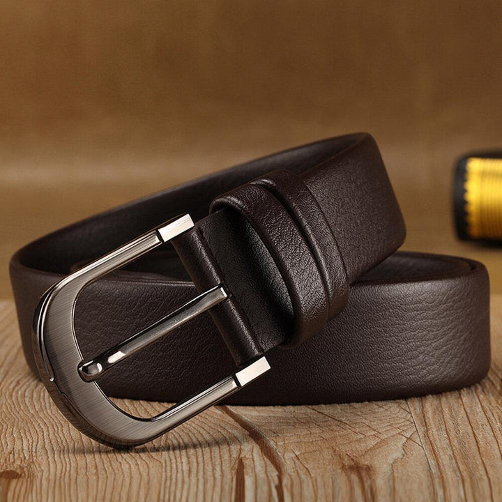 Men PU Leather Wear-resistant 120CM Pin Buckle Retro Wild Casual Jeans Suits Belt - Trendha
