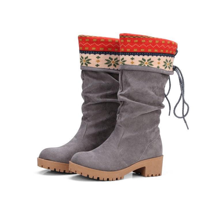Round toe boots - Trendha