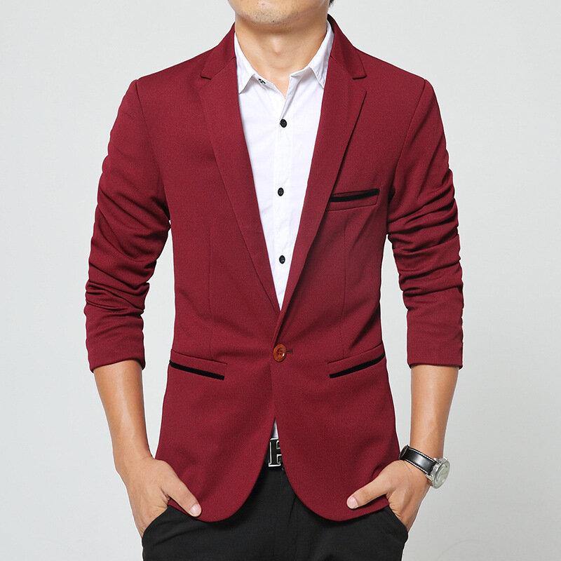 Men's Korean Solid Youth Slim Jacket Small Casual Suits - Trendha
