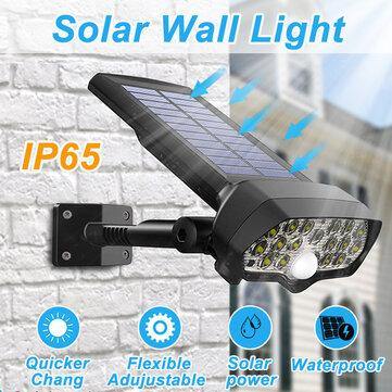 30W 16LED Solar Panel Street Light PIR Motion Sensor 360° Diming Outdoor Wall Lamp for Garden Road Pathway - Trendha