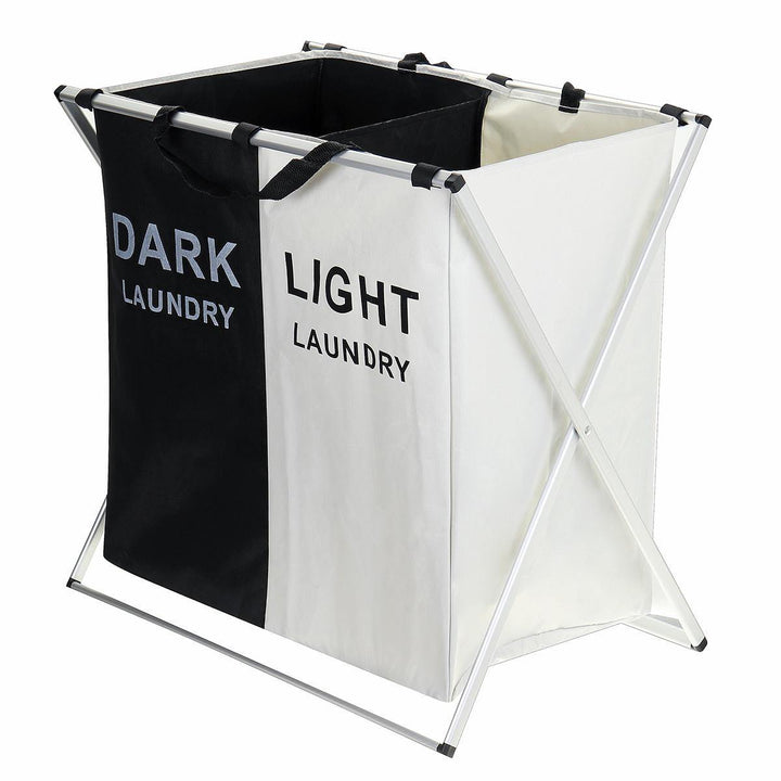 3 Grids Foldable Clothes Storage Hamper Baskets Organizer Laundry Bag - Trendha