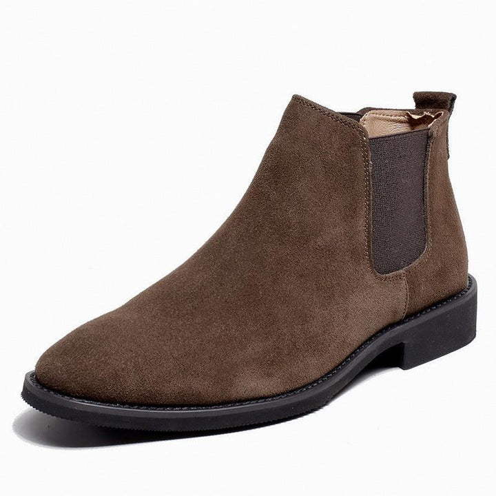 Men's pointed toe suede frosted Martin boots - Trendha
