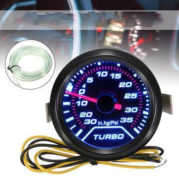 Universal 52mm 2″ LED Turbo Boost Pressure Gauge Smoked Dials Face Psi - Trendha