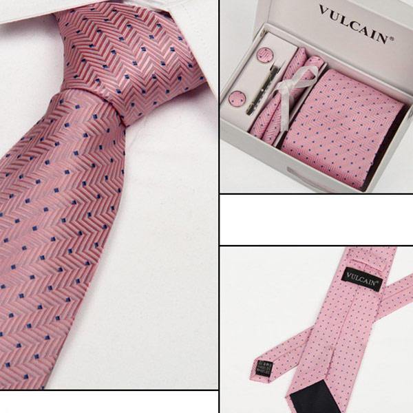 Mens Business Arrow Tie Sets Tie Clips Cufflinks Kerchief Gift Series - Trendha