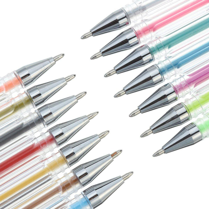 48/100 Colours Set Gel Pens Art Books Markers Glitter Neon Metallic Art Pens - Trendha