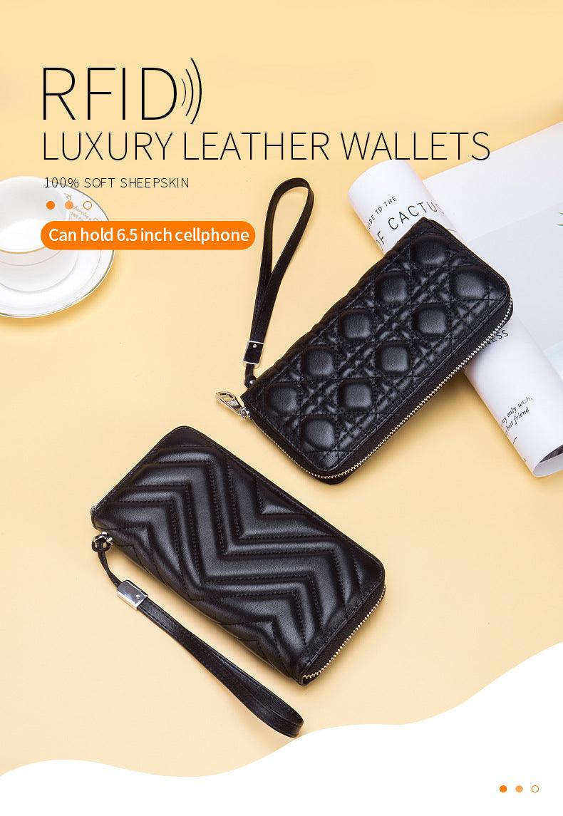 Women's Long Multifunctional Leather Large Capacity Wallet - Trendha