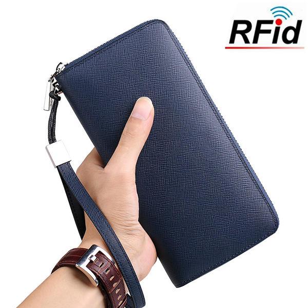 Ekphero RFID Blocking Secure Card Wallet Clutch Zip Card Holder Organizer Holds 35 Cards - Trendha