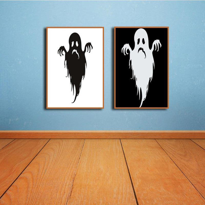 Miico Hand Painted Combination Decorative Paintings Halloween Ghost Wall Art For Home Decoration - Trendha