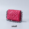Color: Red small silver chain