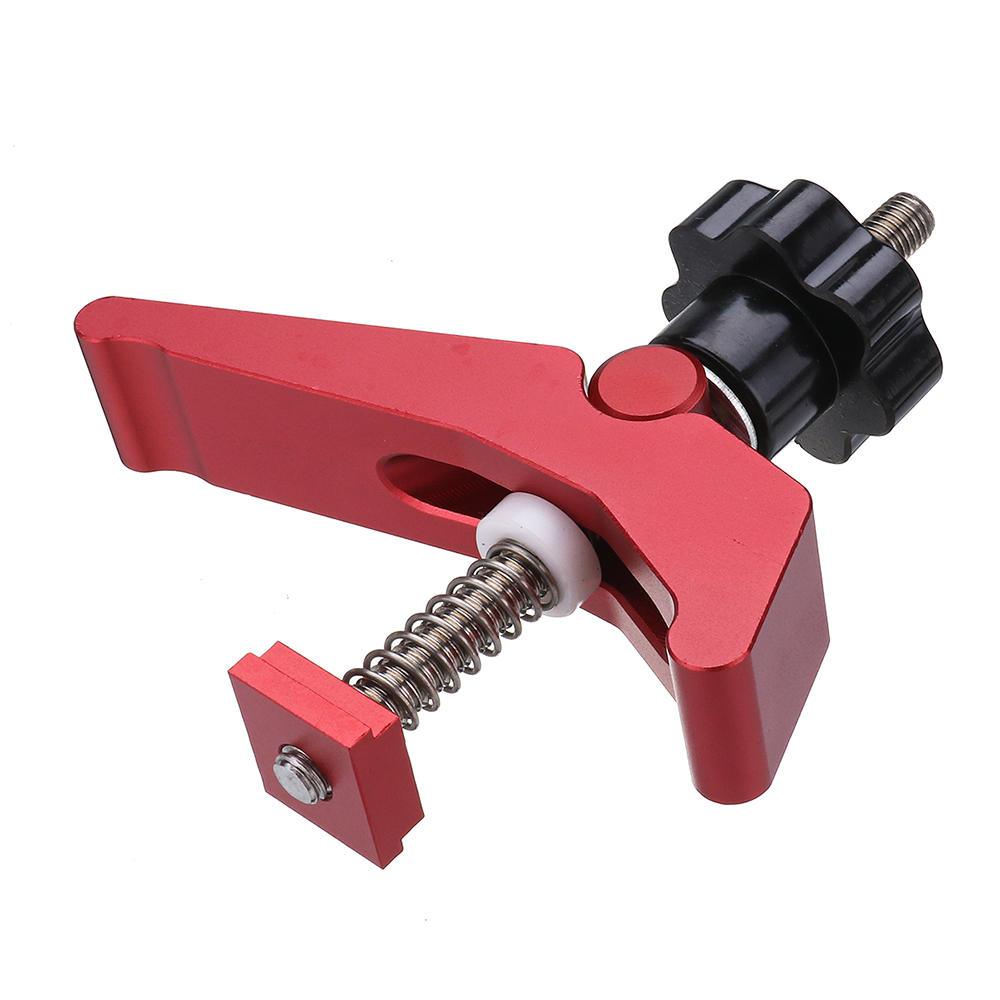 HONGDUI Red Quick Acting Hold Down Clamp Aluminum Alloy T-Slot T-Track Clamp Set Woodworking Tool for Woodworking Table - Trendha