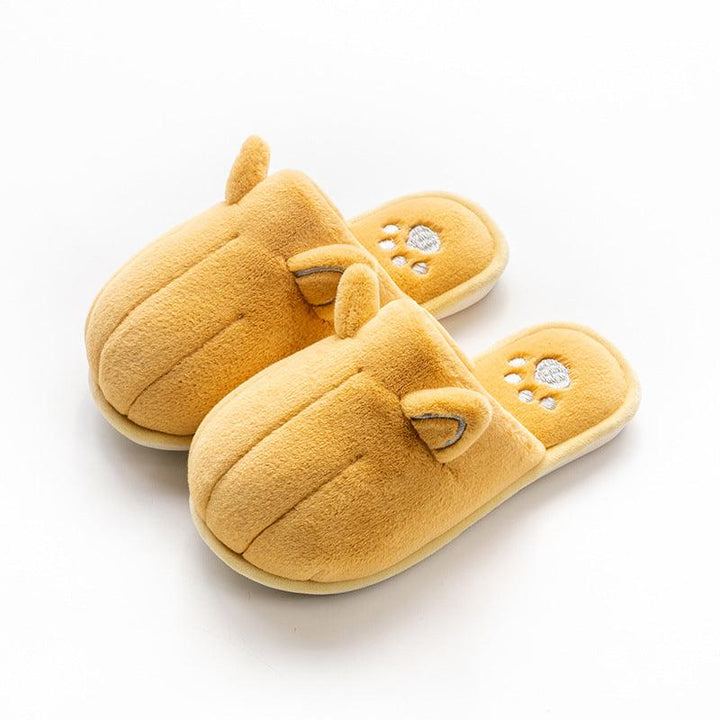 New women's shoes cute cat's claw home couple warm cotton slippers - Trendha