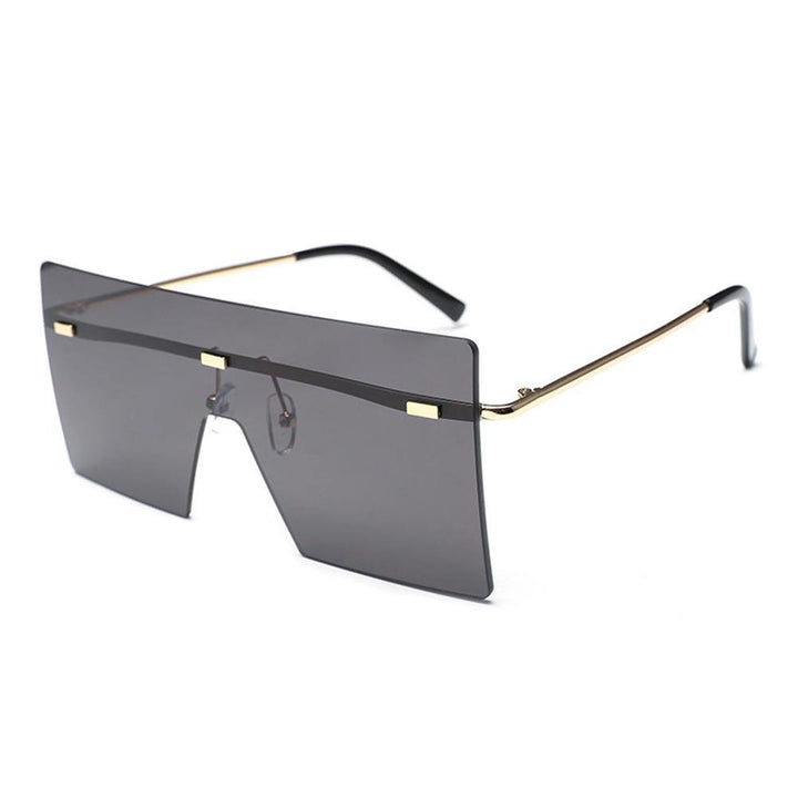 Square Glasses Solid Color Gradient Transparent Sunglasses - Trendha
