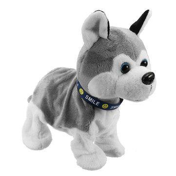 Interactive Dog Electronic Pet Stuffed Plush Toy Control Walk Sound Husky Reacts Touch - Trendha