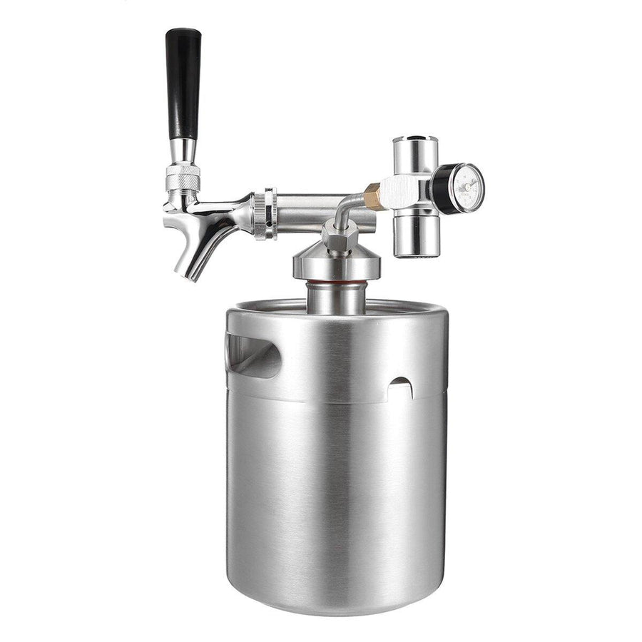KC-BK8 4L/2L Stainless Steel 304 Beer Mini Keg Homebrew Keg Air pressure Wine Making Tools - Trendha