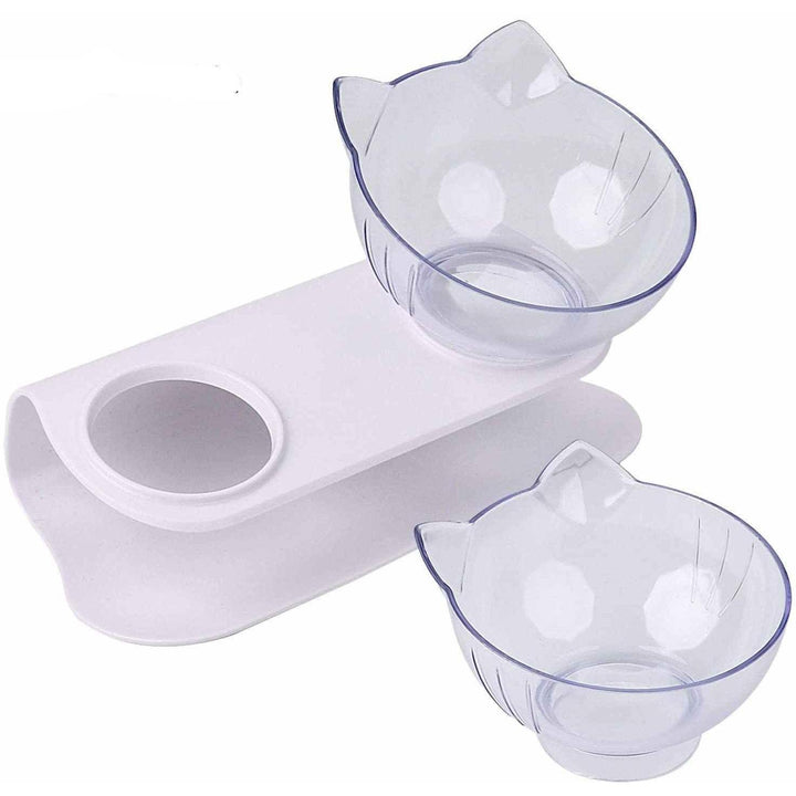 Non-Slip Cat Bowls with Raised Stand - Trendha