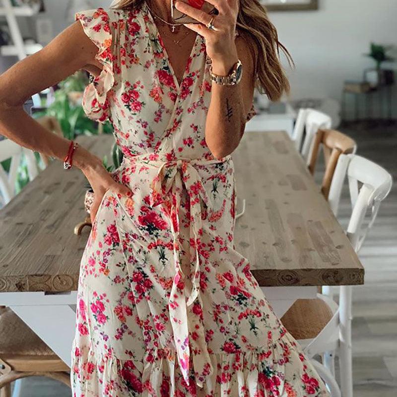 Women's printed lace dress - Trendha