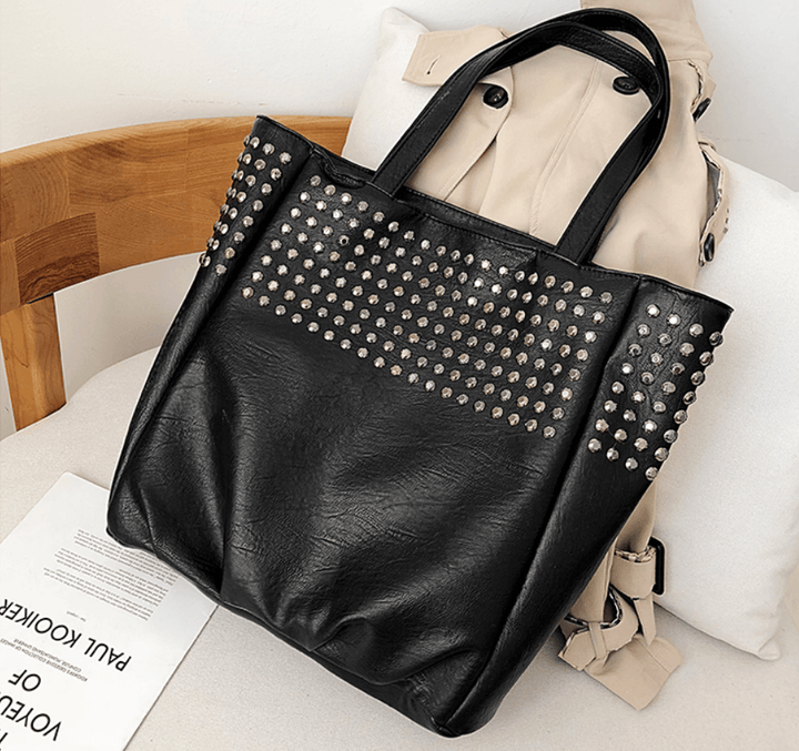 Fashion Large Capacity Women Tote Bag Quality Leather For Female Shoulder Bag Leisure Women Handbag Black Lady's bolsa feminina - Trendha