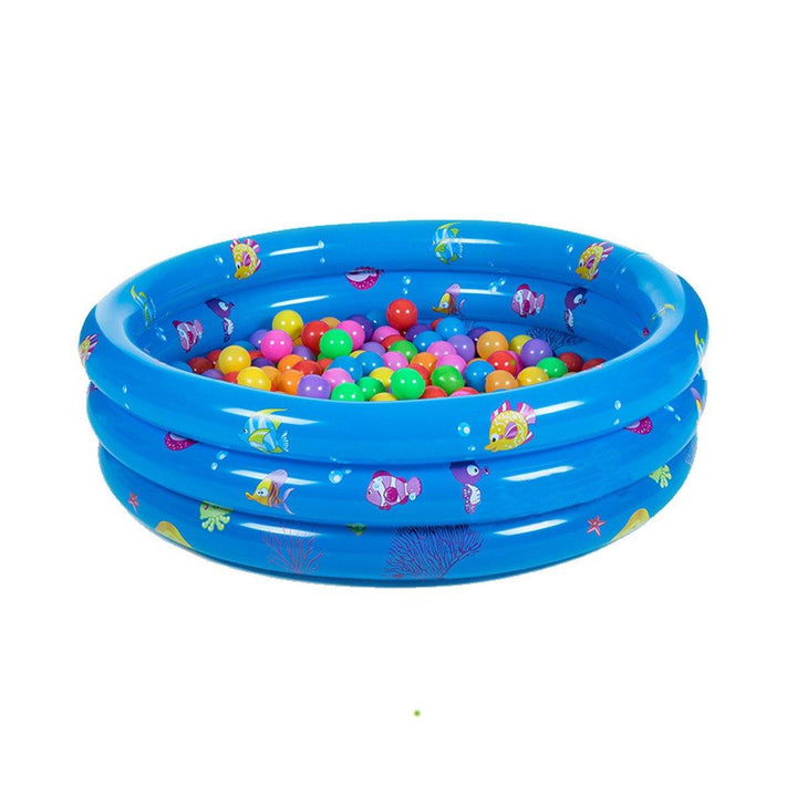 80CM 3 Ring Inflatable Round Swimming Pool Toddler Children Kids Outdoor Play Balls - Trendha