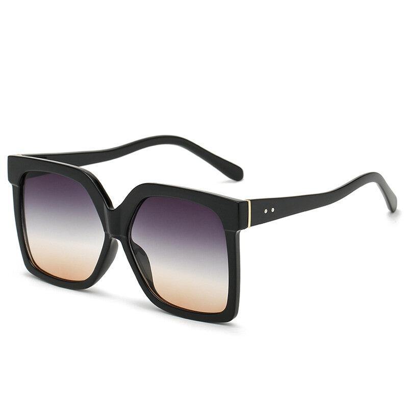 Retro Big Box New Sunglasses Contrast Color Sunglasses - Trendha