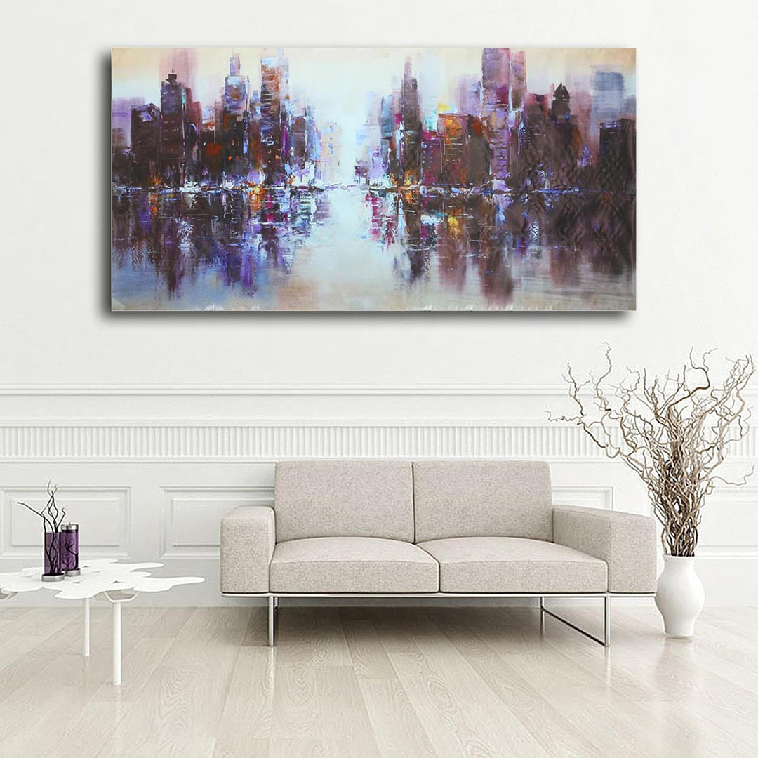 Abstract City Canvas Art Paintings Print Picture Modern Home Wall Decorations - Trendha