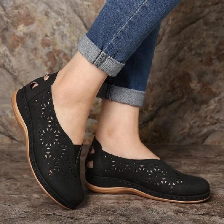 Hollow Wedge Heel Hot Selling Women's Single Shoes - Trendha
