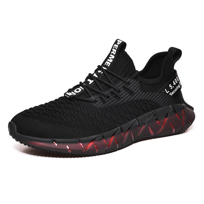 Men's Large Size Flying Woven Sports Running Shoes - Trendha
