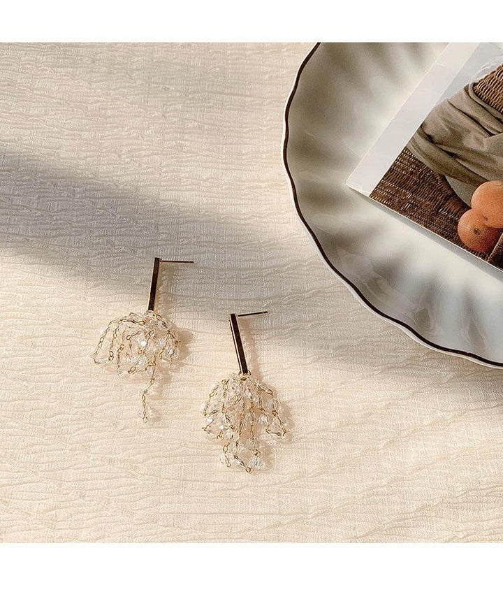 Crystal Tassel Grape Earrings Female Niche High-end Earrings Earrings - Trendha