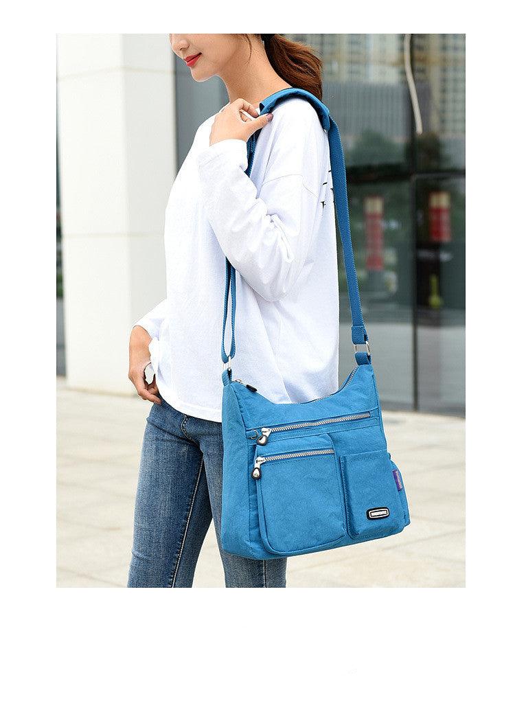 Women's Messenger Bag Cloth Bag Water Repellent Female Middle-Aged Fashionable Nylon Cloth - Trendha