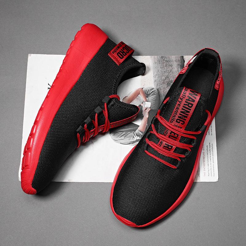 CrLightweight Single Shoes Flying Woven Breathable Running Shoes - Trendha