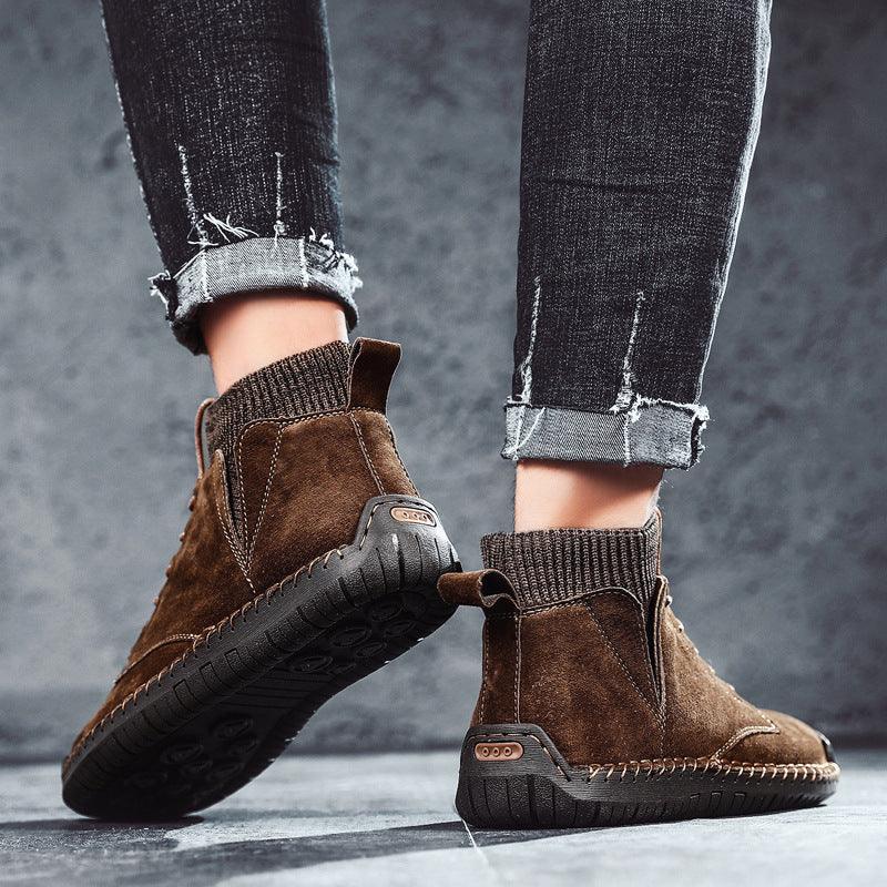 Men's Casual Warm Socks Shoes Ankle Boots